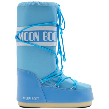 Moon Boot Hoge Iconische Nylonlaarzen - Alaskan Blue Moon Boot , Blue , Dames - 35 Eu,39 EU