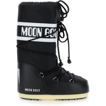 Moon Boot Zwarte Icon Nylon Winterlaarzen Moon Boot , Black , Dames - 35 Eu,39 EU