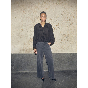 Mos Mosh 173900 801 mosmosh mm tazzin tale light blouse black Zwart