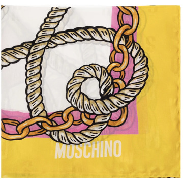 Moschino Bedrukte zijden sjaal Moschino , Multicolor , Dames - ONE Size