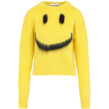 Moschino Gele & Oranje Sweater Aw24 Moschino , Yellow , Dames - S,Xs