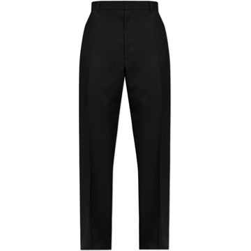 Moschino Wollen broek met vouw Moschino , Black , Heren - L,M