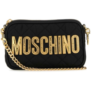 Moschino Zwarte stoffen crossbody tas Moschino , Black , Dames - ONE Size