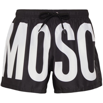Moschino Zwarte zwembroek met bedrukt logo Moschino , Black , Heren - 2Xl,Xl,L,M,S