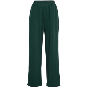 Moss Copenhagen Groene wide leg sweatpants met elastische taille Edilina Ima Moss Copenhagen , Green , Dames - Xs/S,S/M,M/L