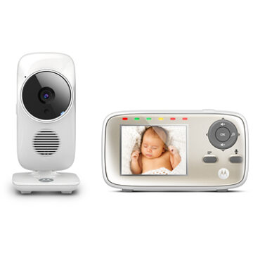 Motorola Nursery Babyfoon - Video Baby monitor - VM483 - 2.8"" Ouder Unit - Infrarood - Terugspreekfunctie Wit