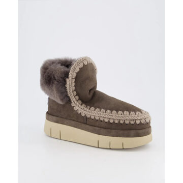 Mou Dames bounce welt boot furry collar Grijs - 40