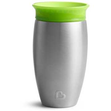 Munchkin Drinkbeker Miracle® 360° groen antilek RVS 296ml - Groen - Gr.260ml-350ml - 260ml-350ml