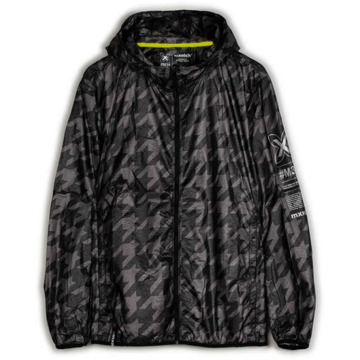 Munich Flash Streetwear Windbreaker met Houndstooth Print Munich , Black , Heren - L,M,S