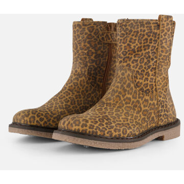 Muyters Leopard Enkellaarsjes bruin Suede - 28,29,30,31,32,33,34,35