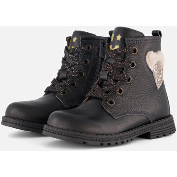 Muyters Veterboots zwart Leer - 22,23,24,25,26,27