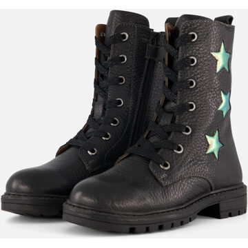 Muyters Veterboots zwart Leer - 24,25,26,27,28,29,30,31,32,33,34,35