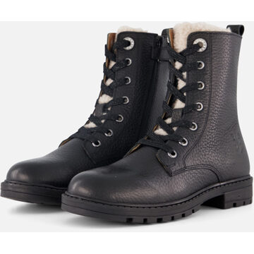 Muyters Veterboots zwart Leer - 28,29,30,31,32,33,34