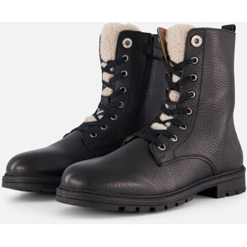 Muyters Veterboots zwart Leer - 35,36,37,38