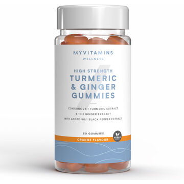 Myvitamins Kurkuma- en gembergummies - 60GUMMIES, 30servings - Orange (High Strength)