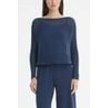 Naadloze trui - kort Midnight blue - ONE SIZE,