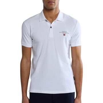 Napapijri Elegant wit geborduurd poloshirt Napapijri , White , Heren - 2Xl,Xl,L,M,S