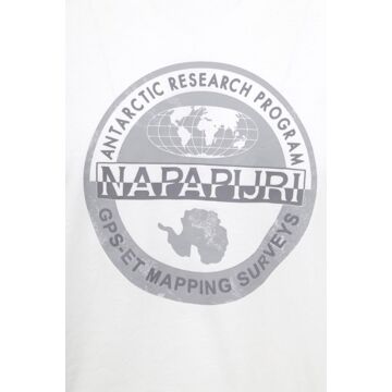 Napapijri Korte mouw T-shirt voor mannen Napapijri , White , Heren - L,M,S