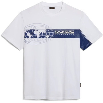 Napapijri T-Shirts Napapijri , White , Heren - Xl,M,S
