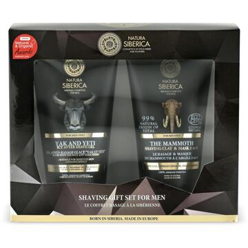 Natura Siberica Geschenkset Natura Siberica Shaving Set After Shave Gel & Shaving Clay & Mask 2in1 2 x 150 ml