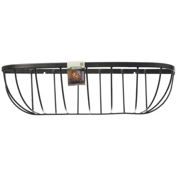 Nature Hanging basket smeedijzer zwart H16,5x61x16cm