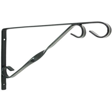 Nature Muurhaak / plantenhaak voor hanging basket van verzinkt staal groen 30 cm - Plantenbakhaken
