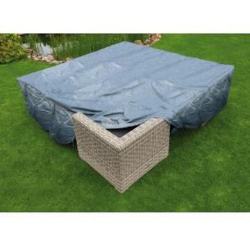 Nature Tuinmeubelhoes voor lage tafel en stoelen 200x200x70 cm Grijs