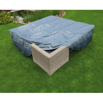 Nature Tuinmeubelhoes voor lage tafel en stoelen 200x200x70 cm Grijs