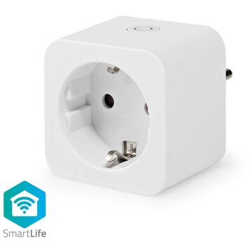 Nedis NedisSmartLife Smart Stekker | Wi-Fi | Energiemeter | 3680 W Smart home accessoire Wit