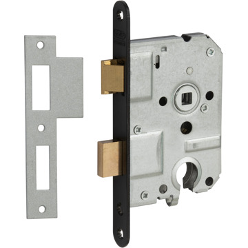 Nemef Cilinderslot Insteekslot Slot Voor Binnendeur 1269/3 - Zwart - 55mm