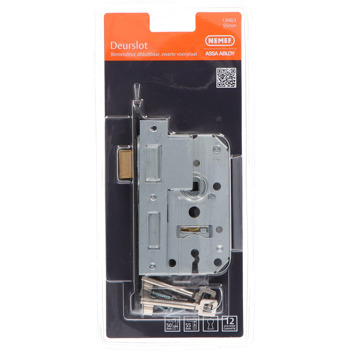 Nemef Deurslot Insteekslot Slot Voor Binnendeur 1266/3 - Zwart Gelakt