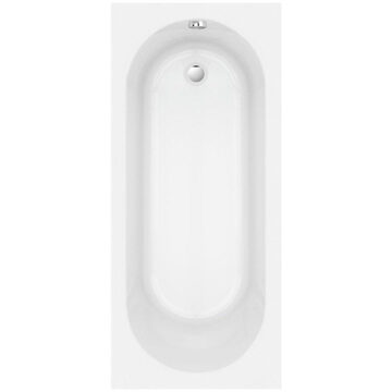NEMO Spring Nantes inbouwbad mono afvoer D52 170x75x40cm 185L met potenstel wit acryl GA42101 Wit glans
