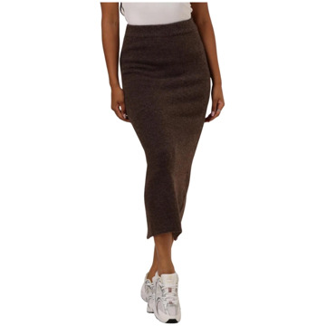 Neo Noir Bruine Gebreide Rok Ashanti Stijl Neo Noir , Brown , Dames - XS