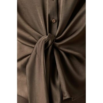 Neo Noir naja satin shirt 160801 676 dark brown Bruin - 36