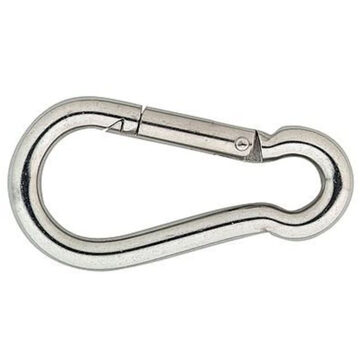NESLING karabijnhaak - 8x80mm - RVS Grijs