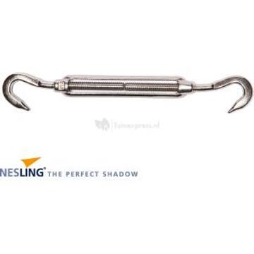 NESLING M8 Spanmoer 2 x haak - RVS Grijs