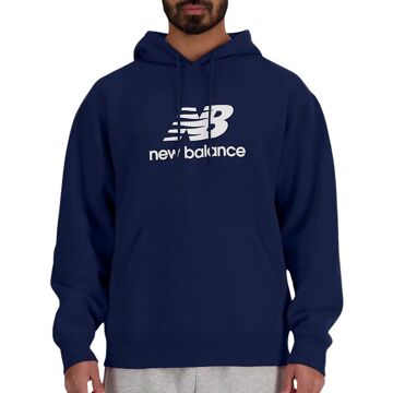 New Balance Sport Essentials French Terry Hoodie Heren donkerblauw - wit - L