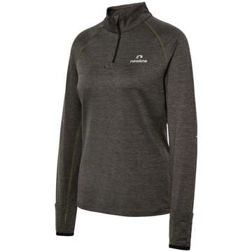 Newline Pace Half-Zip Topje Hardlopen Dames grijs - M