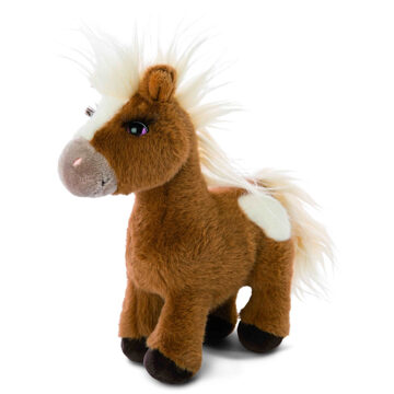 Nici Mystery Hearts Pony/paard Lorenzo pluche knuffel - bruin - 25 cm