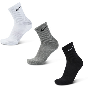 Nike Everyday Cushion Crew Socks (3-pack) wit - grijs - zwart - L * 42-46