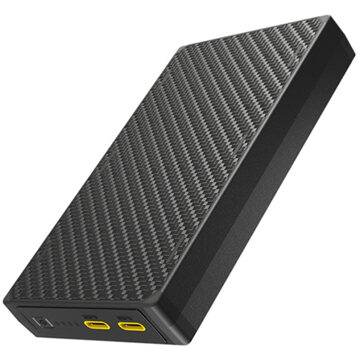 NiteCore NB20000 Gen3 | Ultralichtgewicht Carbon Fiber Powerbank - 20.000 mAh Zwart - One size