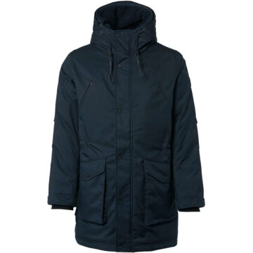 No Excess Jacket long fit hooded dark night Blauw - XXL