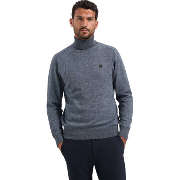 No Excess Pullover roll neck dusty blue Blauw - XL