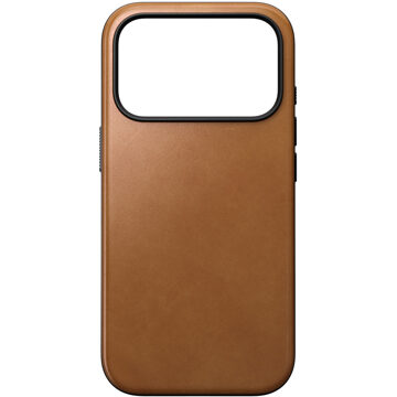 Nomad Modern Leather Case met MagSafe voor de Apple iPhone 17 Pro - English Tan Lichtbruin