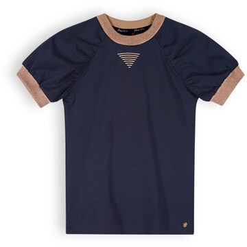 Nono Meisjes t-shirt - Kayla - Navy blauw - Maat 122/128