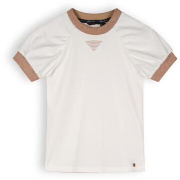 Nono Meisjes t-shirt - Kayla - Sneeuw wit - Maat 134/140