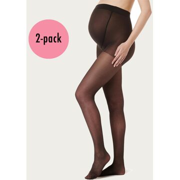 Noppies Panty 2-Pack maternity tights 20 Den - Black - M/L