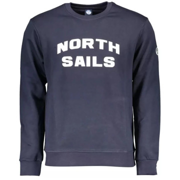 North Sails Blauw bedrukt sweatshirt met lange mouwen North Sails , Blue , Heren - Xl,L,M,S