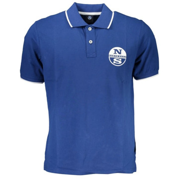 North Sails Blauw Katoenen Poloshirt met Korte Mouwen North Sails , Blue , Heren - Xl,L,M,S