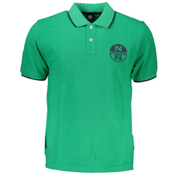 North Sails Groen Katoenen Poloshirt met Contrastdetails North Sails , Green , Heren - Xl,L,M,S